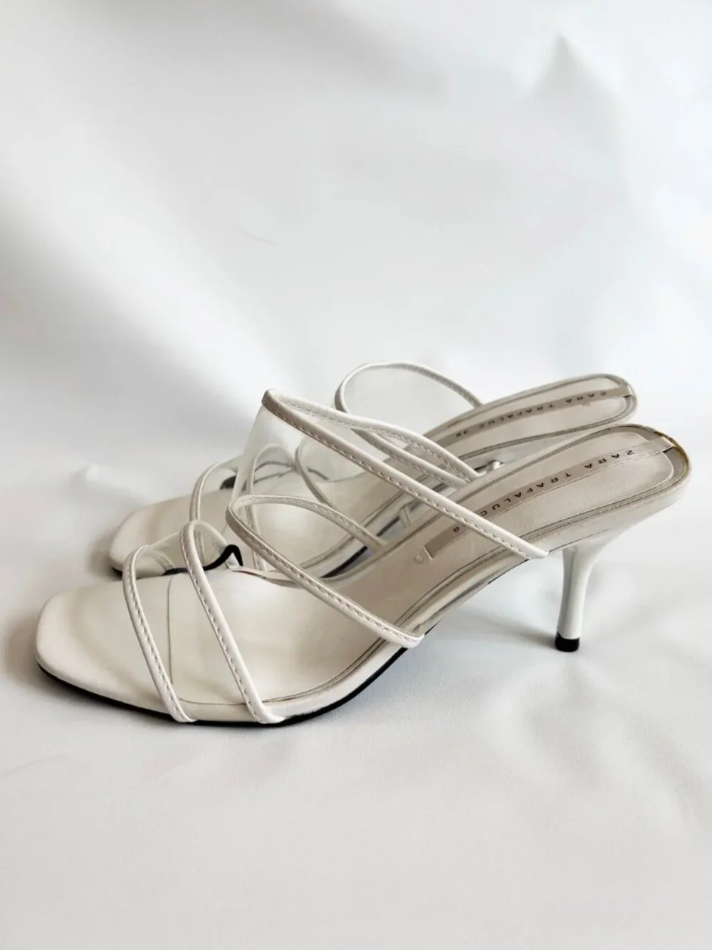ZARA Double Clear Straps Heeled Sandals 3371/001/087 EU 38/ US 7.5 - Picture 7 of 12